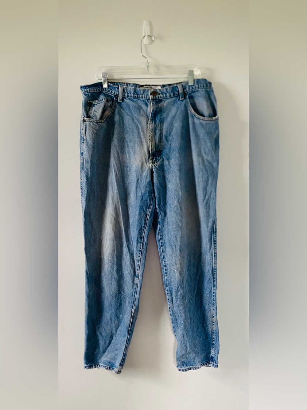 Vintage Robert Stock Destroyed Jeans 38/32 Distressed Thrashed Frayed Stained